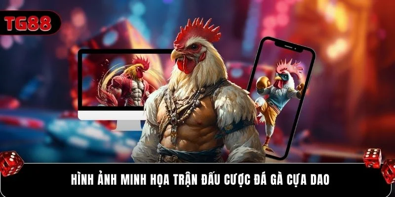Hình ảnh minh họa trận đấu cược đá gà cựa dao